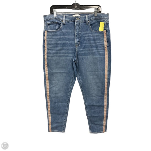Jeans Skinny By Loft In Blue Denim, Size: 16