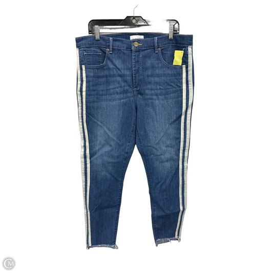 Jeans Skinny By Loft In Blue Denim, Size: 16