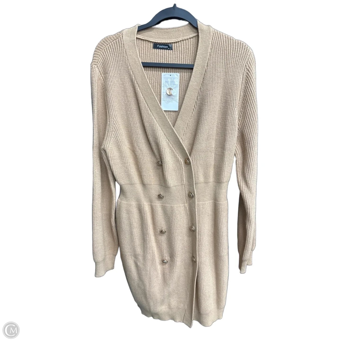 Dress Sweater By Clothes Mentor In Beige, Size: M