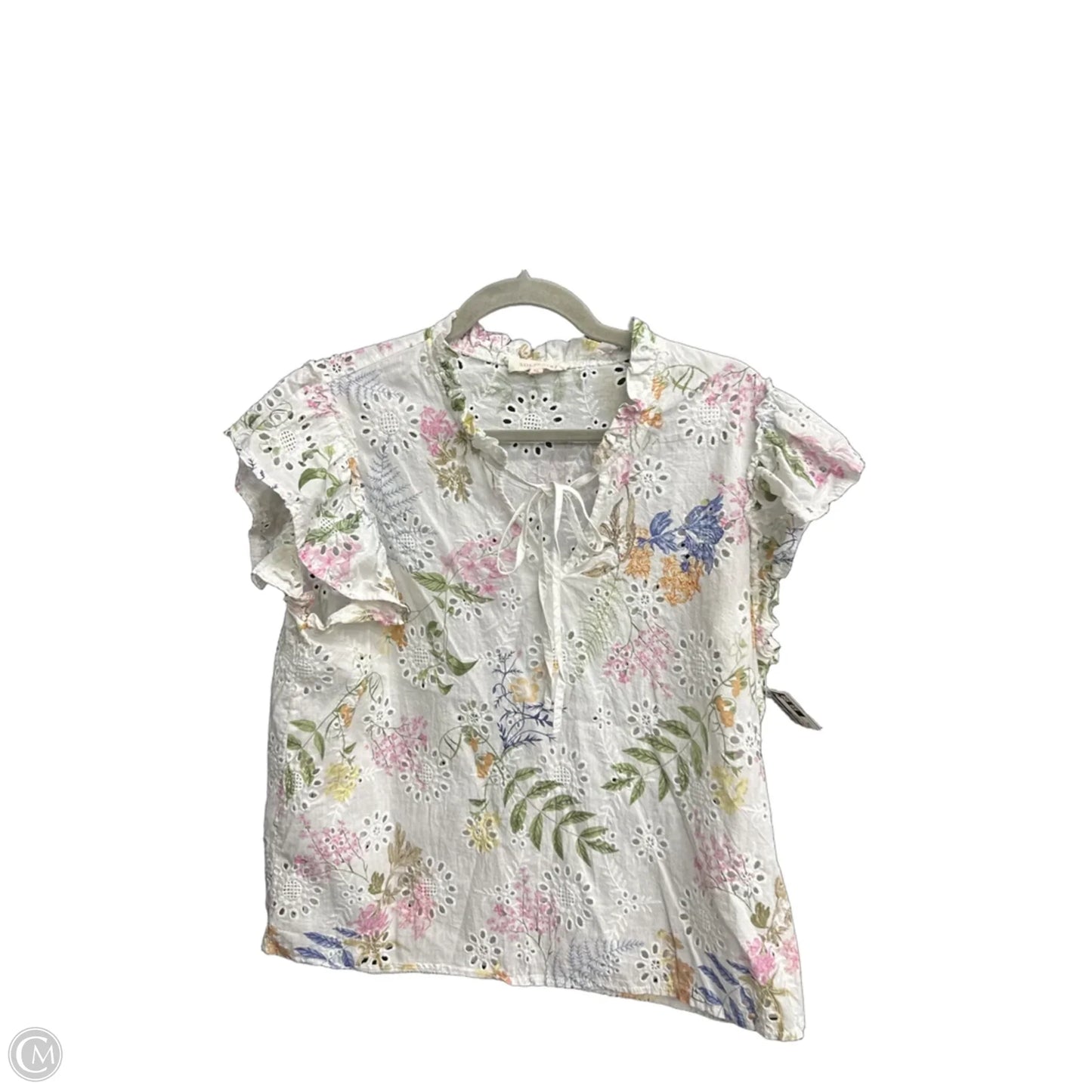 Top Sleeveless By Solitaire In Floral Print, Size: Xl