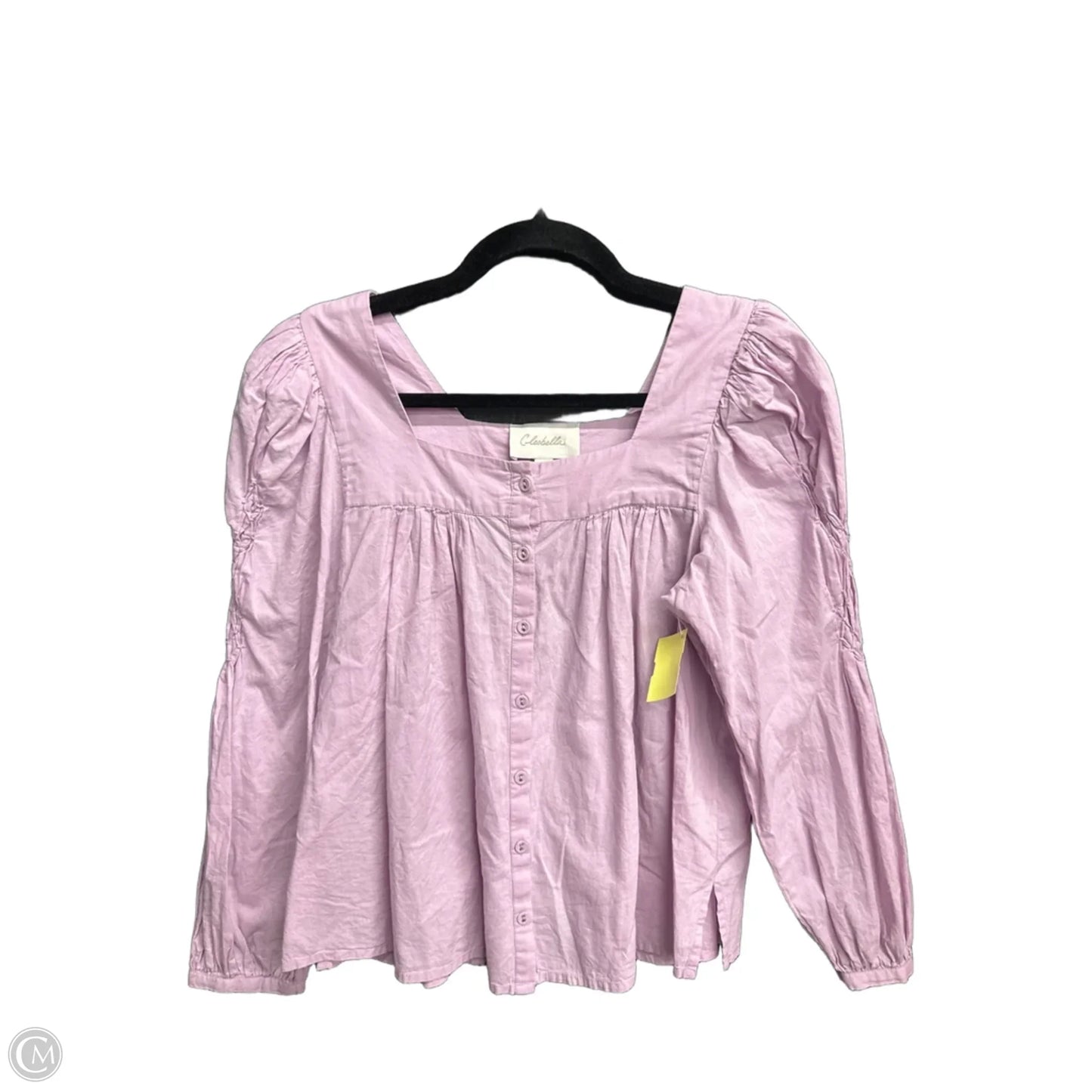 Blouse Long Sleeve By Caballero In Purple, Size: Xs