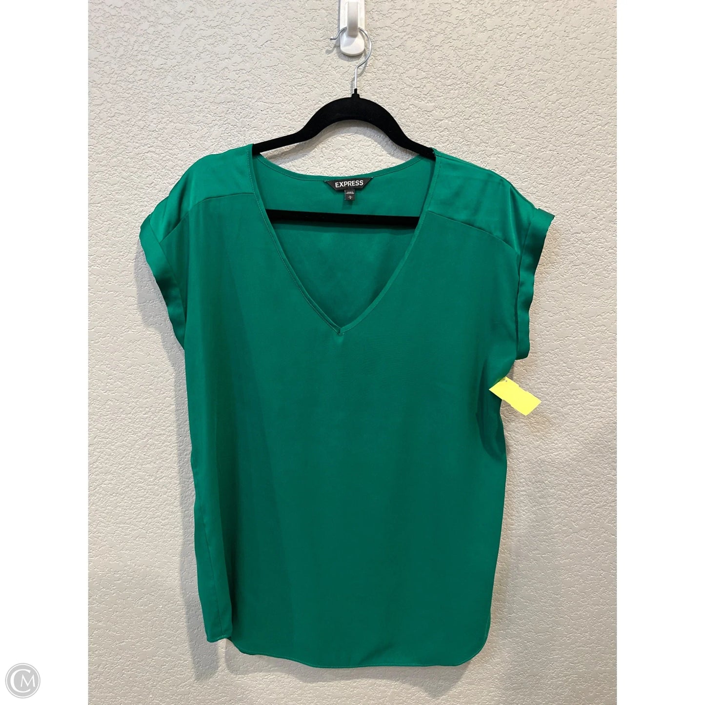 Blouse Sleeveless By Express In Green, Size: L
