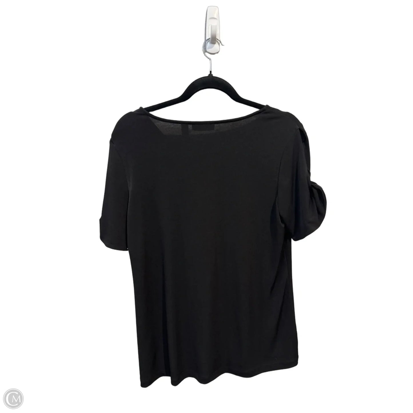 Top Short Sleeve By Susan Graver In Black, Size: S