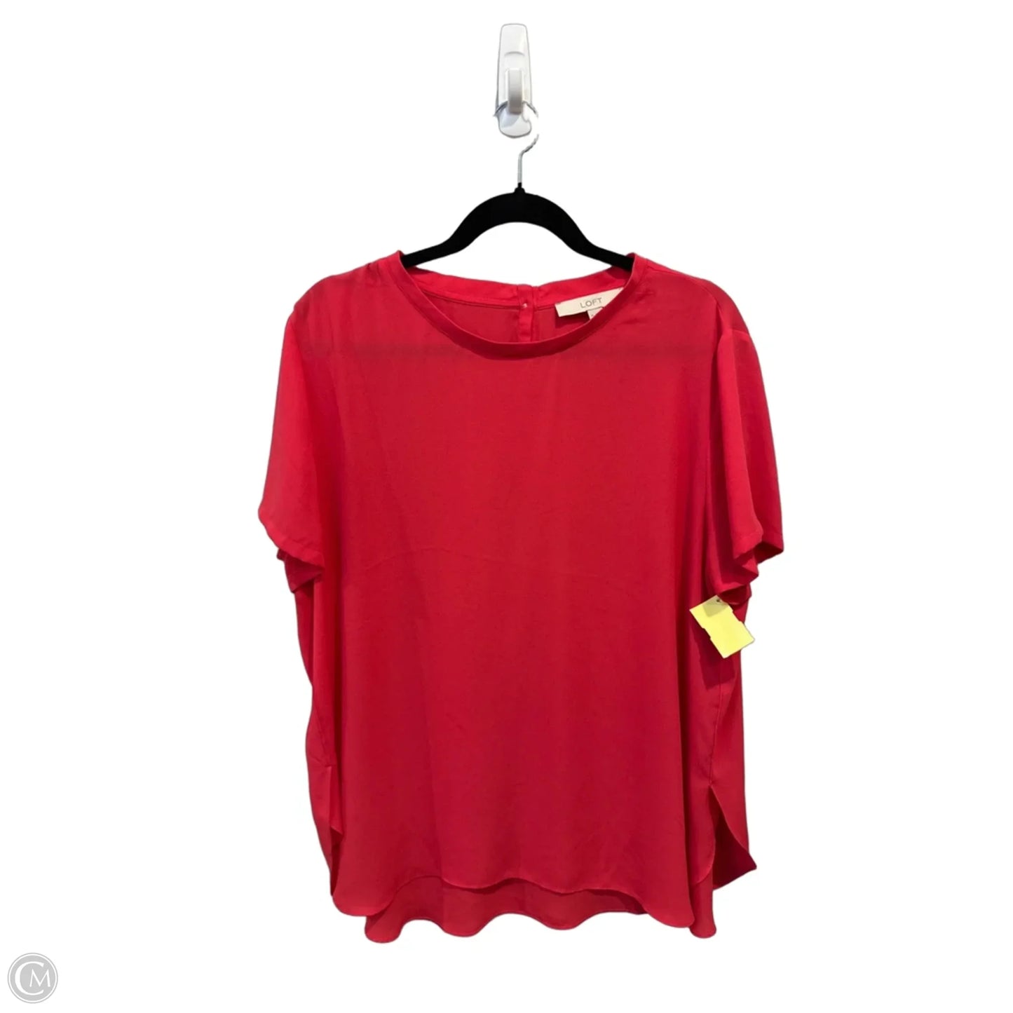 Top Short Sleeve By Loft In Red, Size: Xl