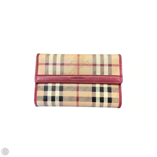 Wallet Luxury Designer By Burberry, Size: Small