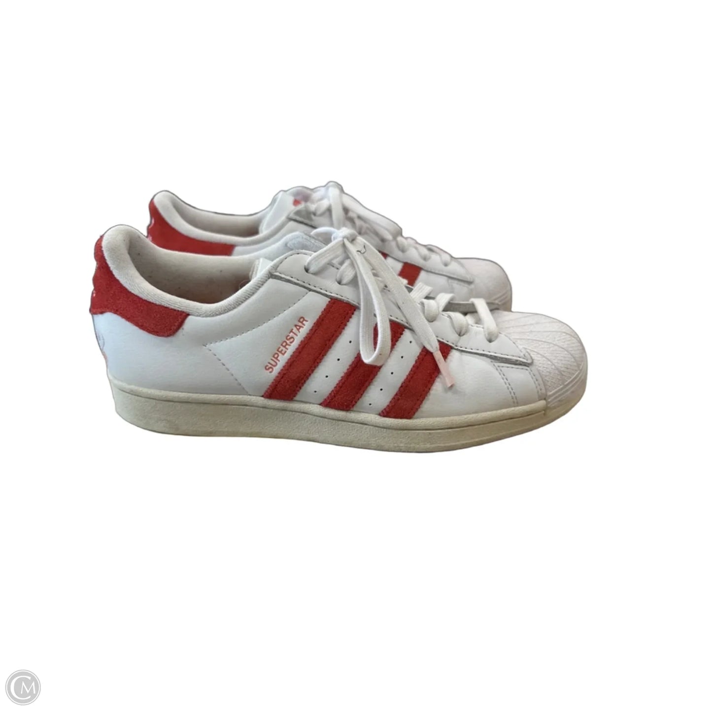 Shoes Sneakers By Adidas In Red & White, Size: 10