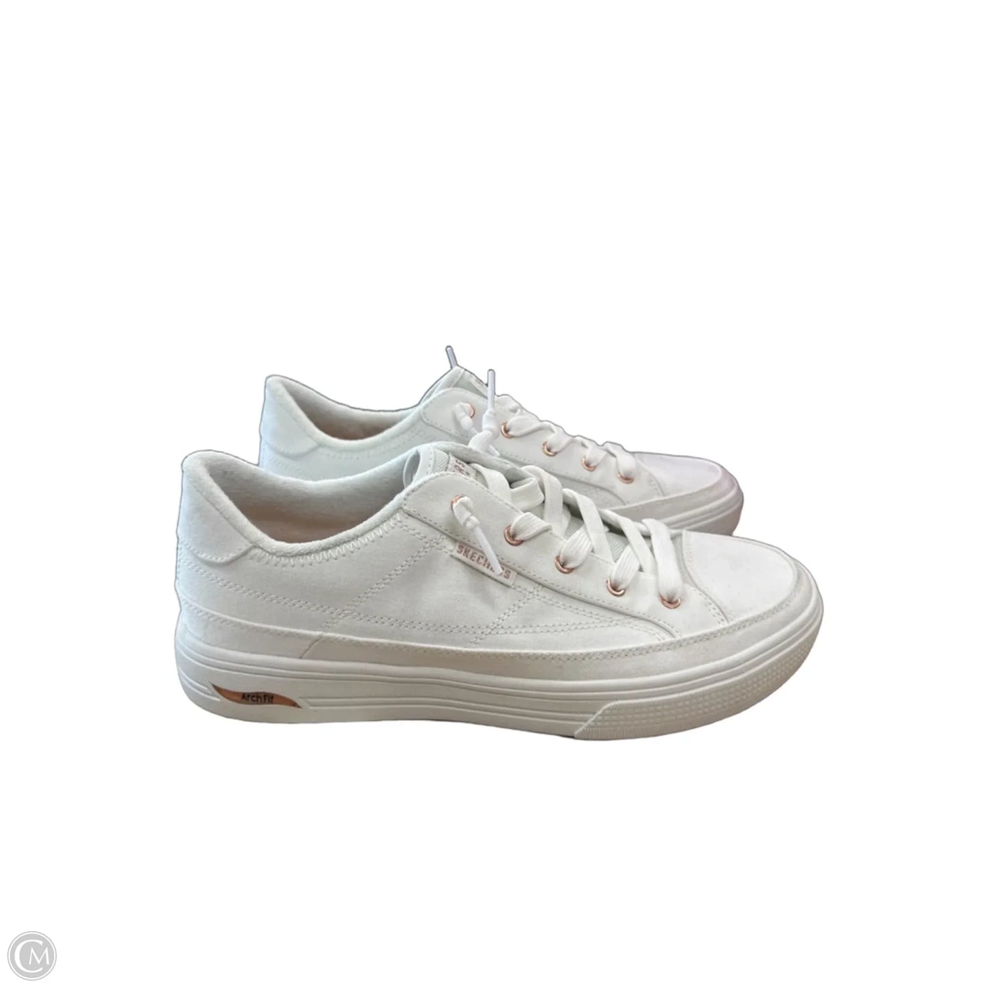 Shoes Sneakers By Skechers In White, Size: 10