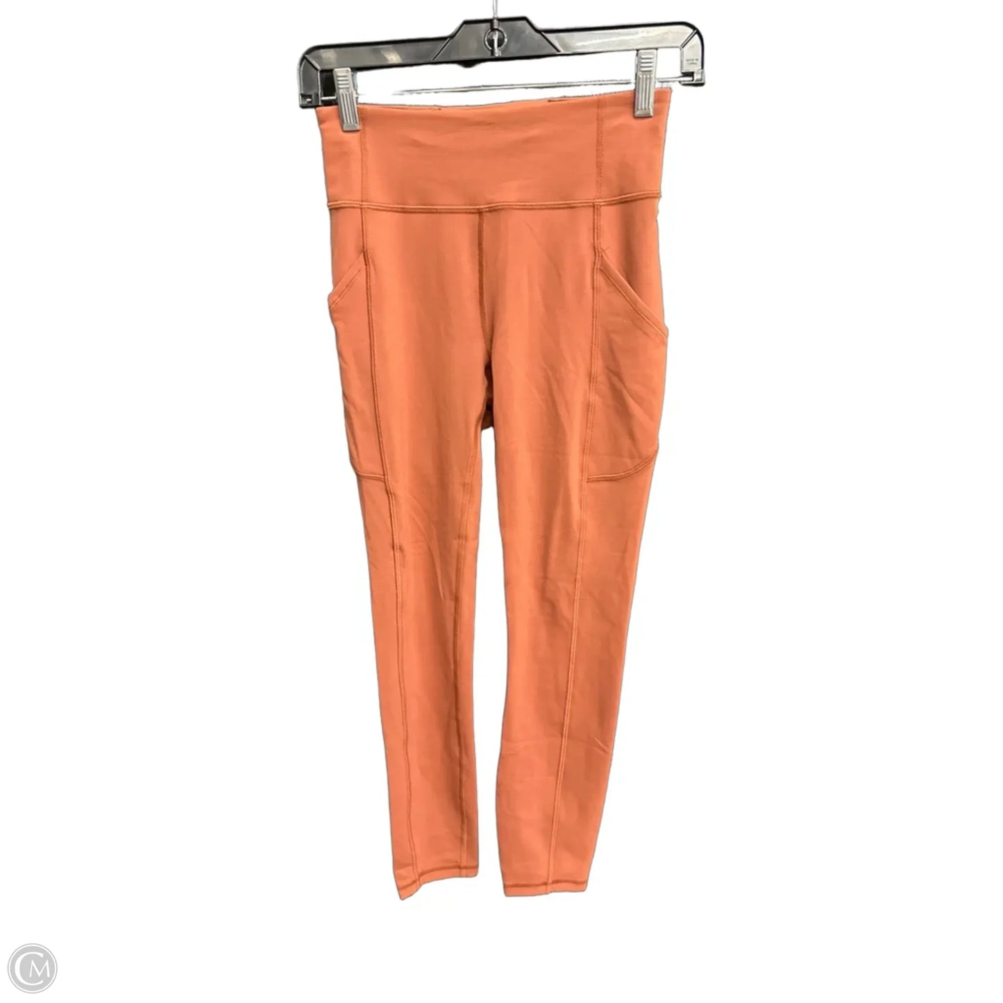 Athletic Leggings By Lululemon In Orange, Size: S