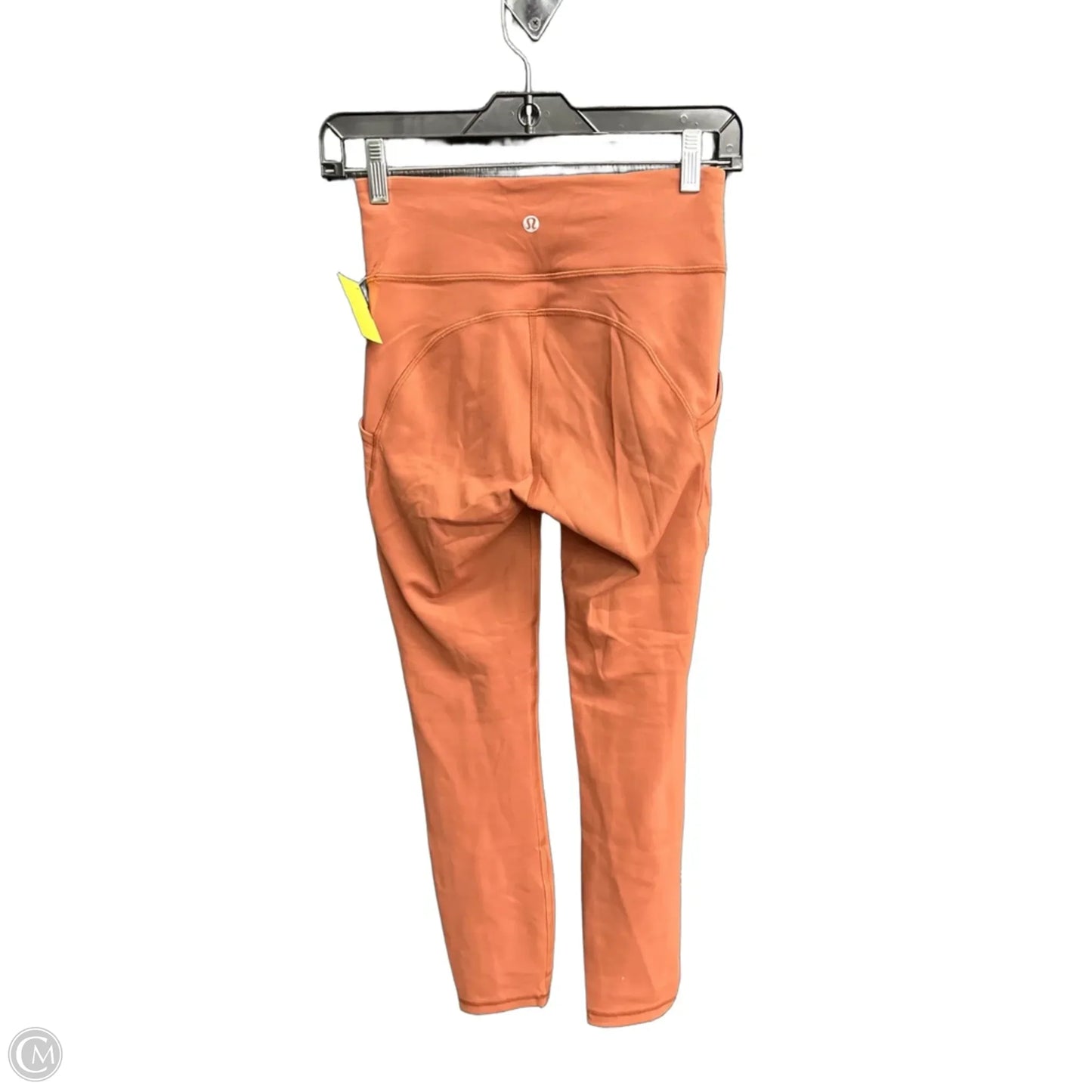 Athletic Leggings By Lululemon In Orange, Size: S
