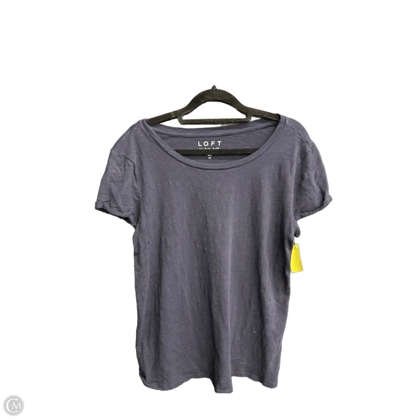 Top Short Sleeve By Loft In Navy, Size: M