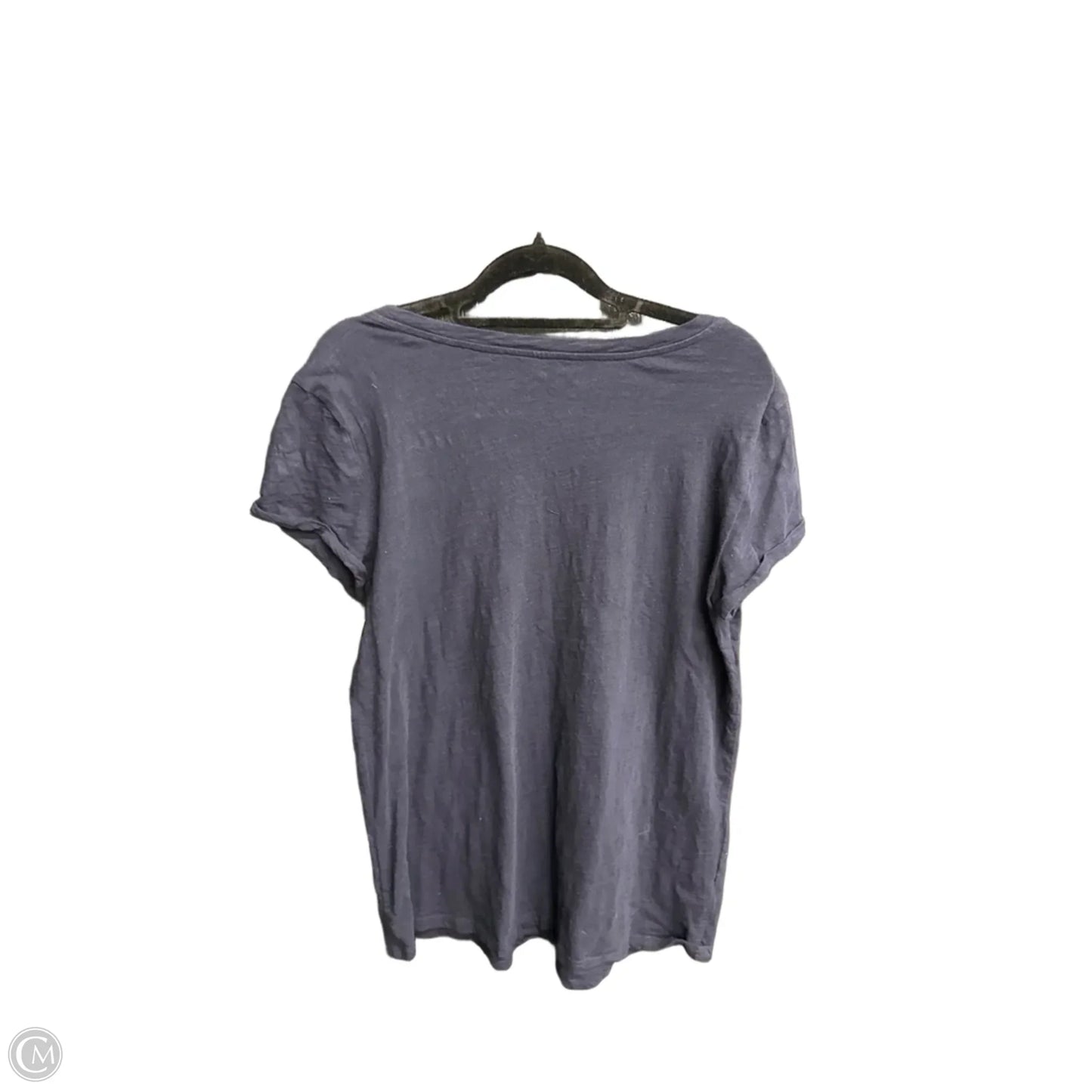 Top Short Sleeve By Loft In Navy, Size: M