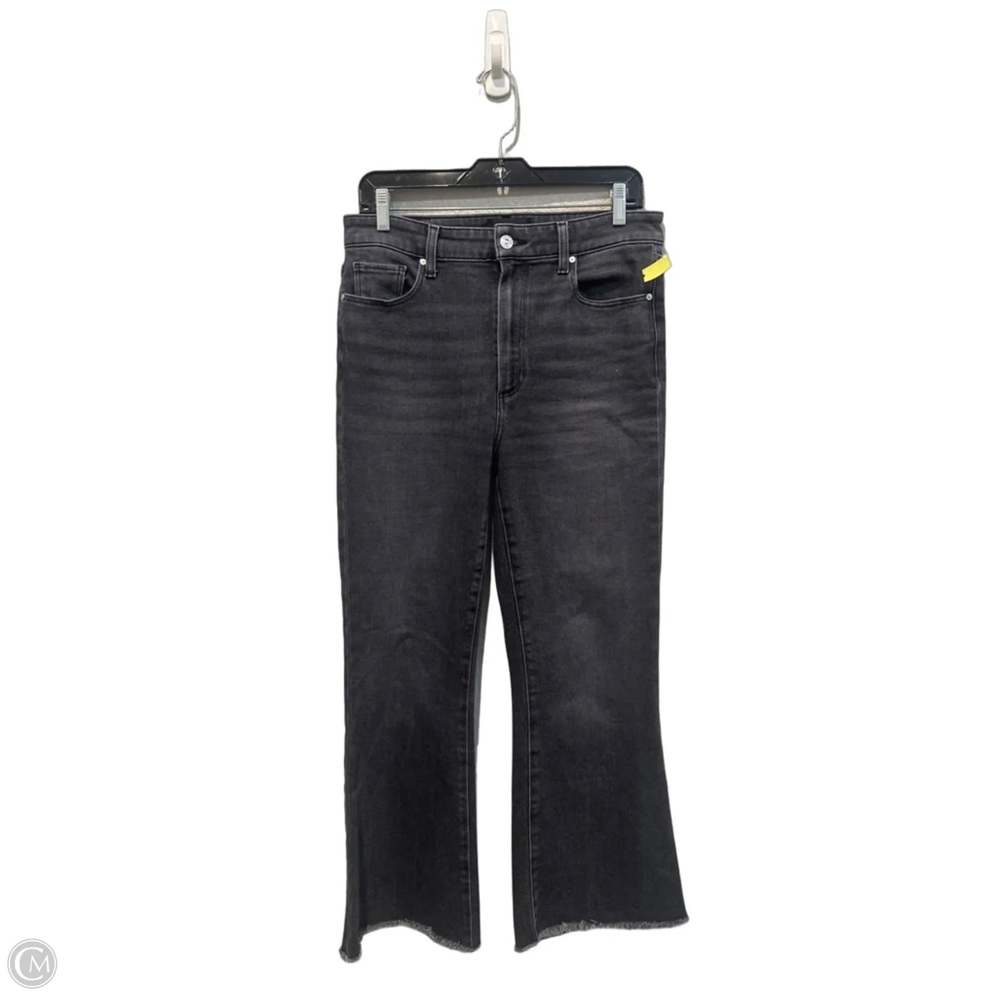 Jeans Wide Leg By Paige In Black Denim, Size: 8