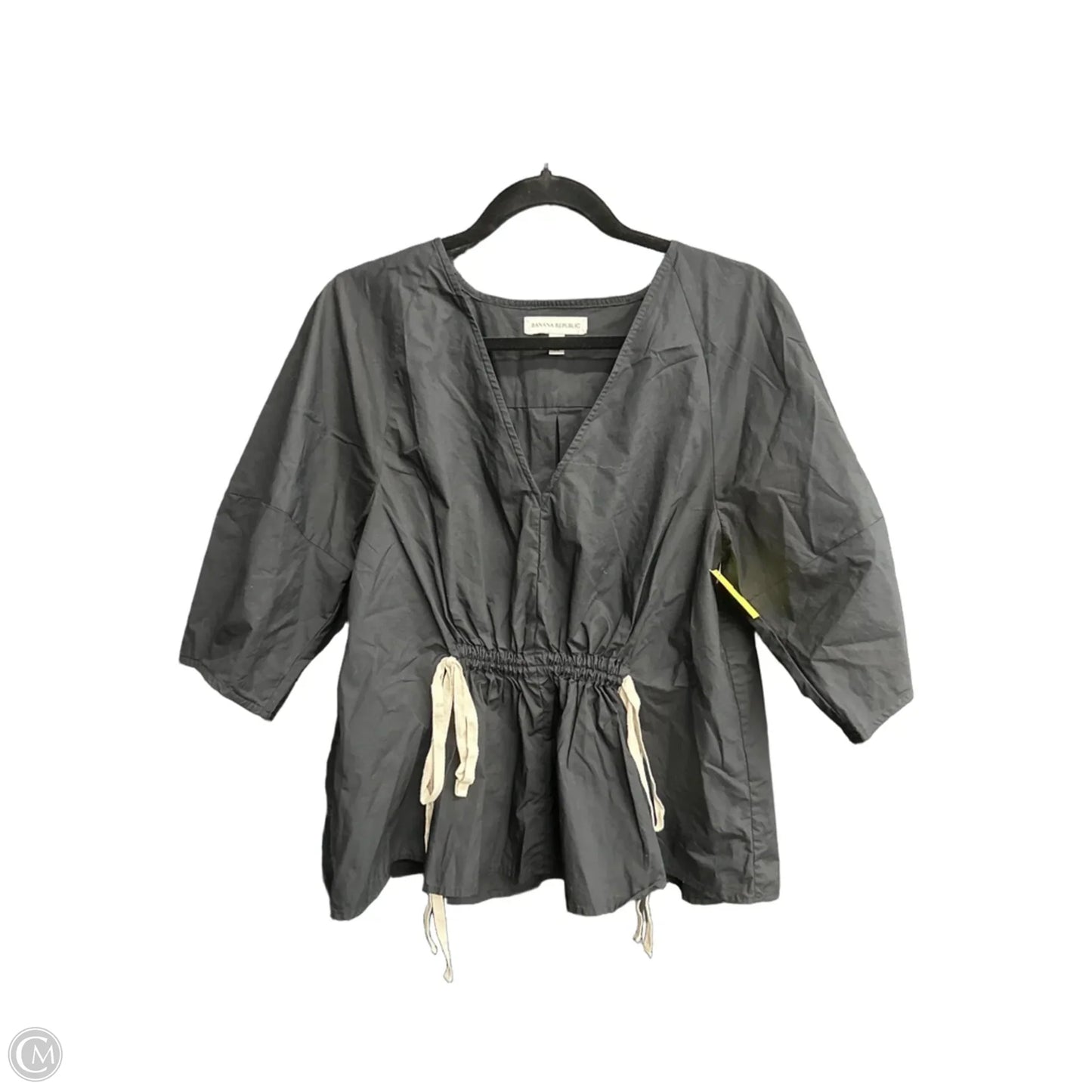 Top Short Sleeve By Banana Republic In Black, Size: M