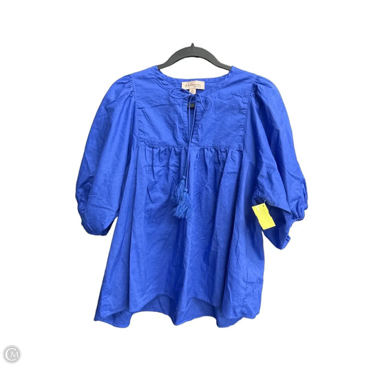 Top Short Sleeve By Philosophy In Blue, Size: L