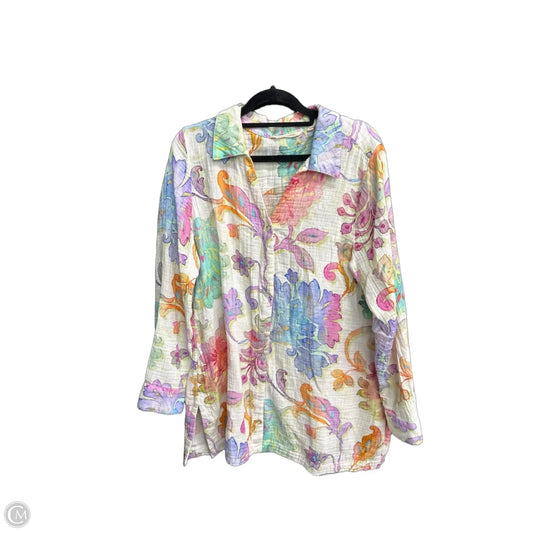 Top Long Sleeve By Soft Surroundings In Multi-colored, Size: L