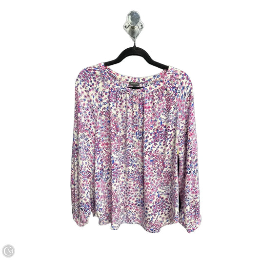 Top Long Sleeve By Talbots In Floral Print, Size: L