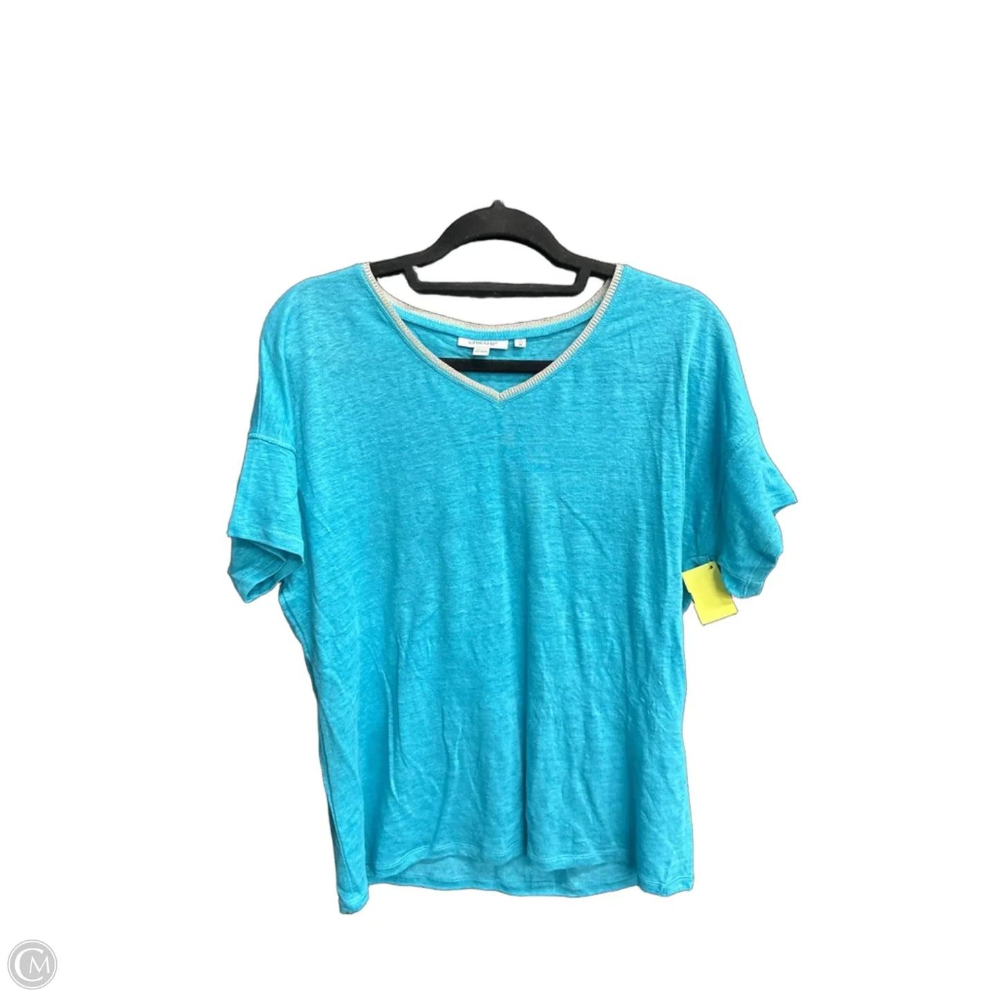 Top Short Sleeve By Chicos In Blue, Size: M