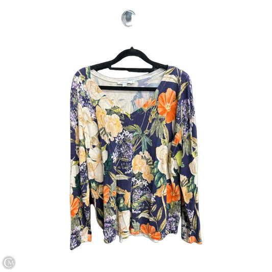 Top Long Sleeve By Chicos In Multi-colored, Size: L