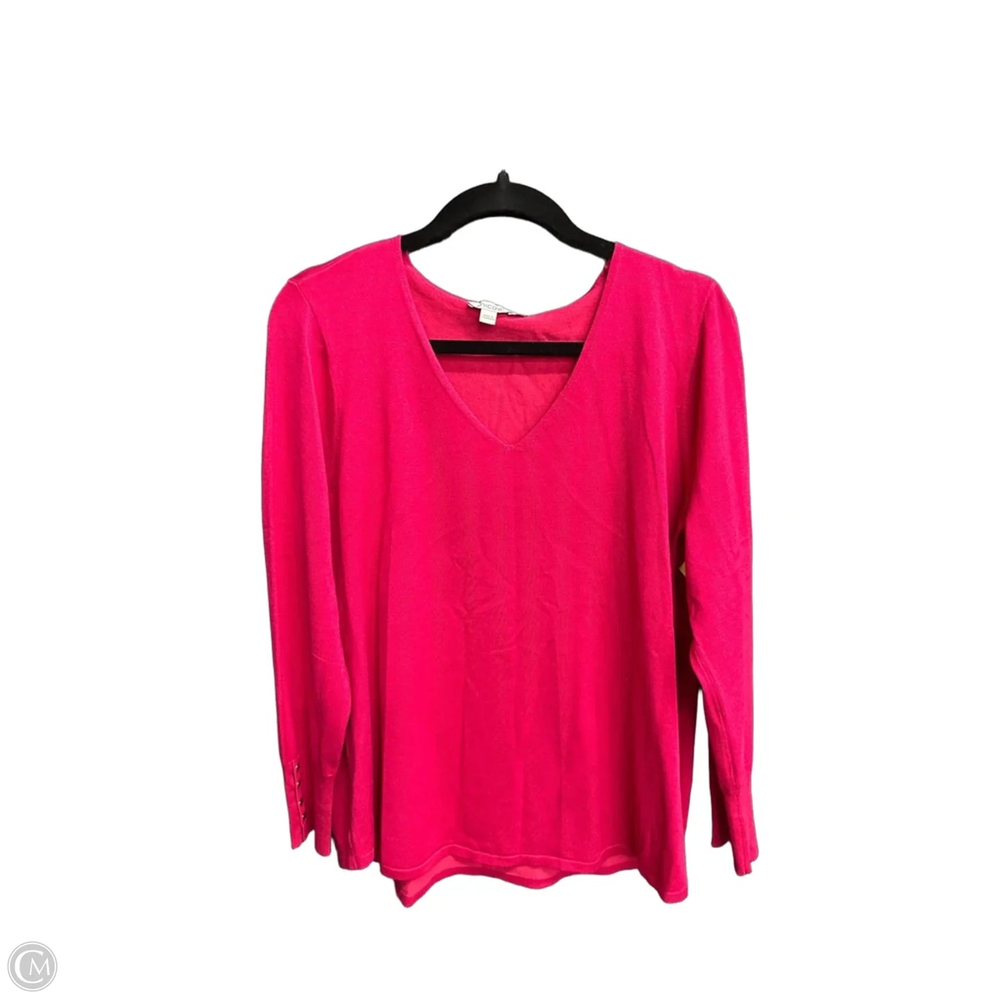 Top Long Sleeve By Chicos In Pink, Size: L