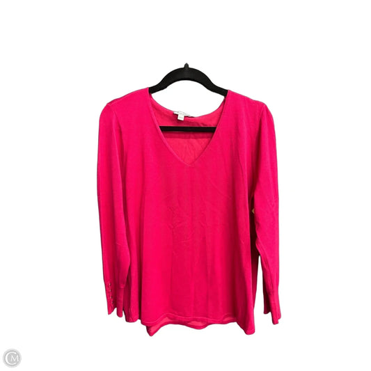 Top Long Sleeve By Chicos In Pink, Size: L