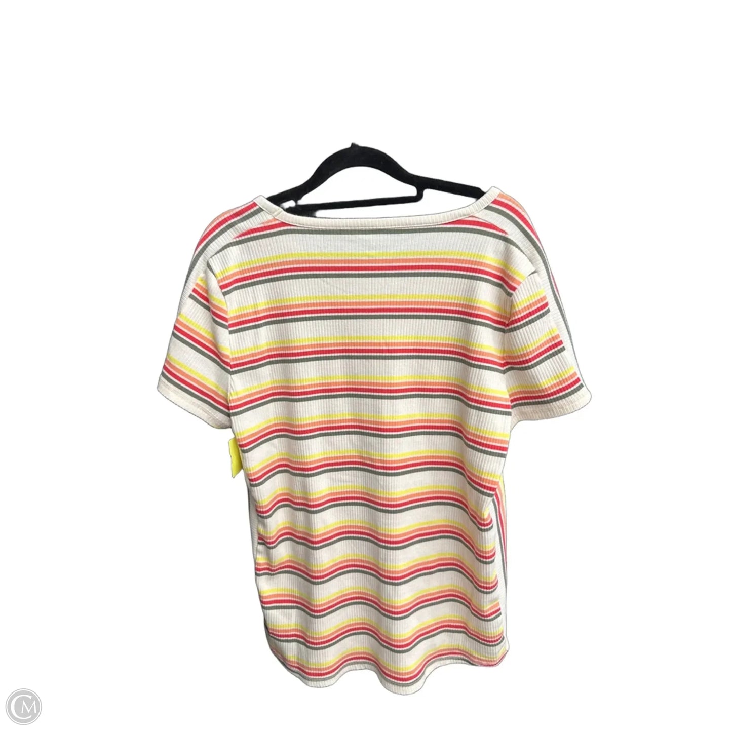 Top Short Sleeve By Talbots In Striped Pattern, Size: Xl