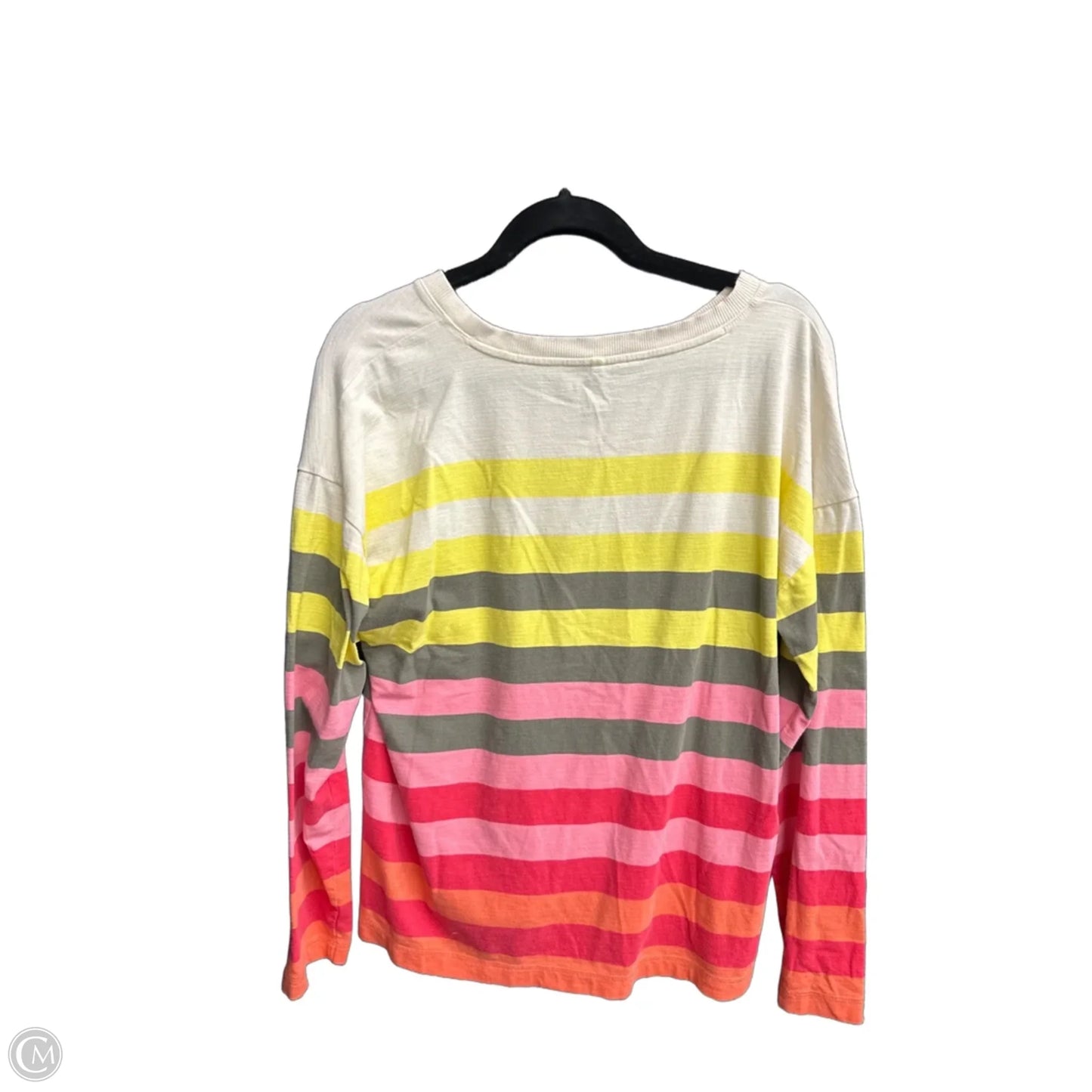 Top Long Sleeve By Talbots In Striped Pattern, Size: L