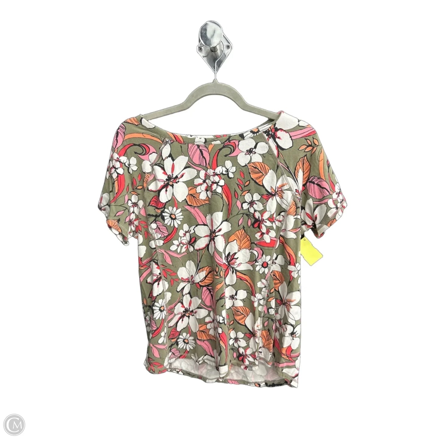 Top Short Sleeve By Talbots In Floral Print, Size: L