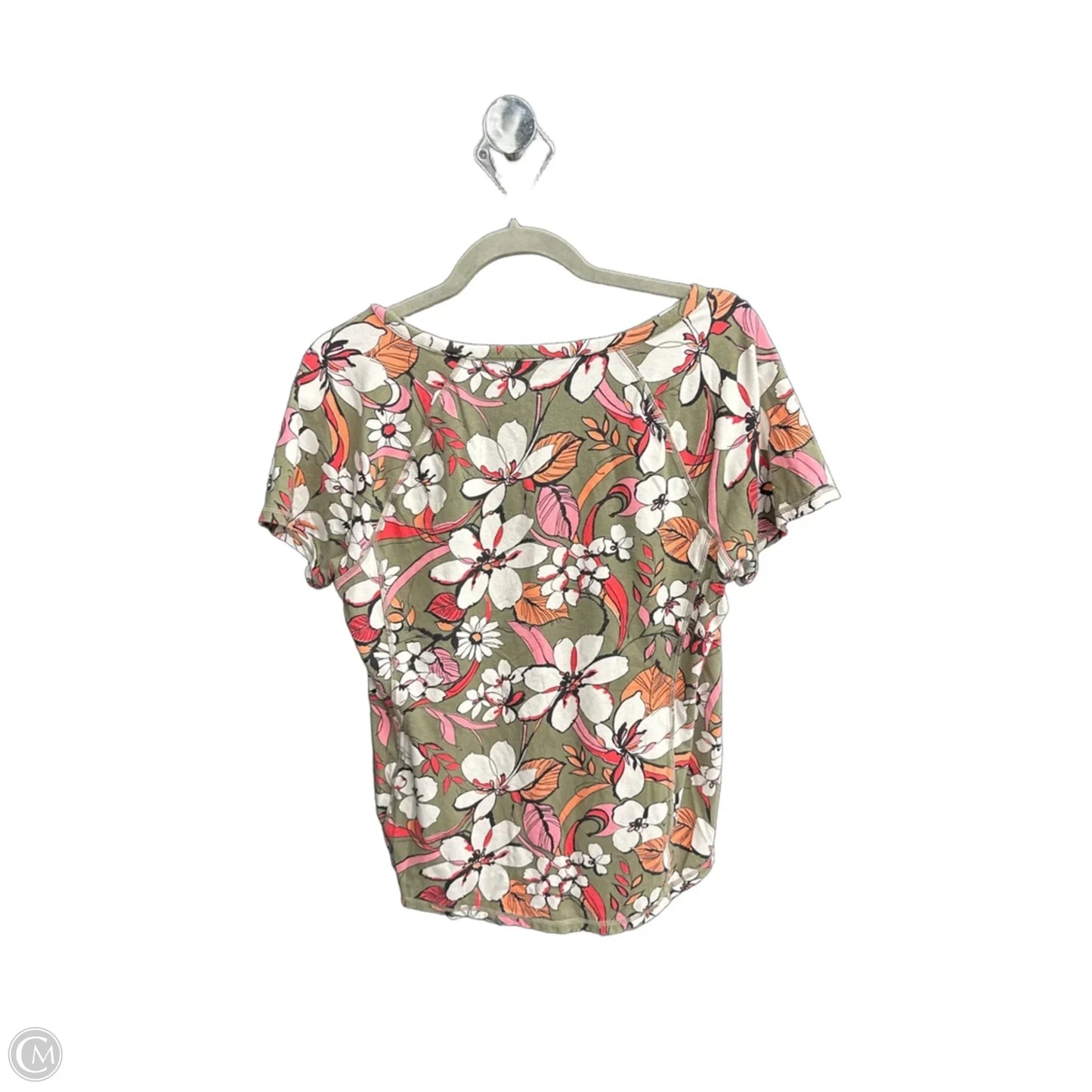 Top Short Sleeve By Talbots In Floral Print, Size: L