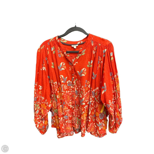 Top 3/4 Sleeve By Pilcro In Floral Print, Size: S