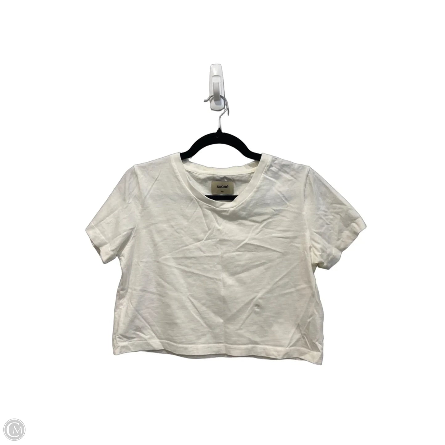 Top Short Sleeve Basic By Clothes Mentor In White, Size: M