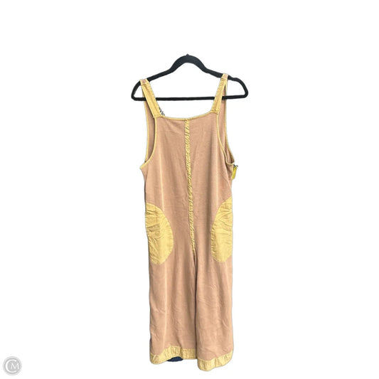 Jumpsuit By Clothes Mentor In Brown & Yellow, Size: L