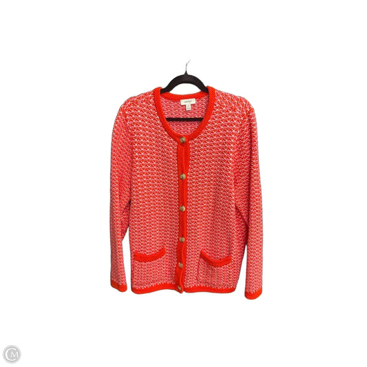 Cardigan By On 34th In Pink & Red, Size: 2x