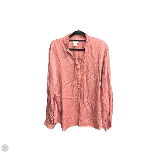 Top Long Sleeve By Chicos In Pink, Size: 2x