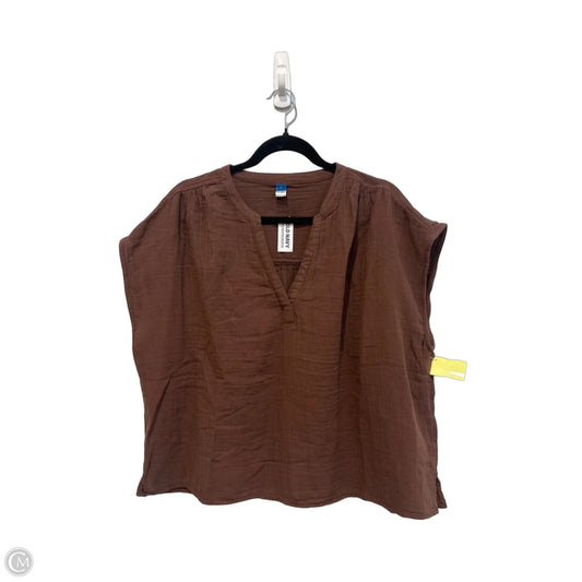 Top Sleeveless By Old Navy In Brown, Size: L