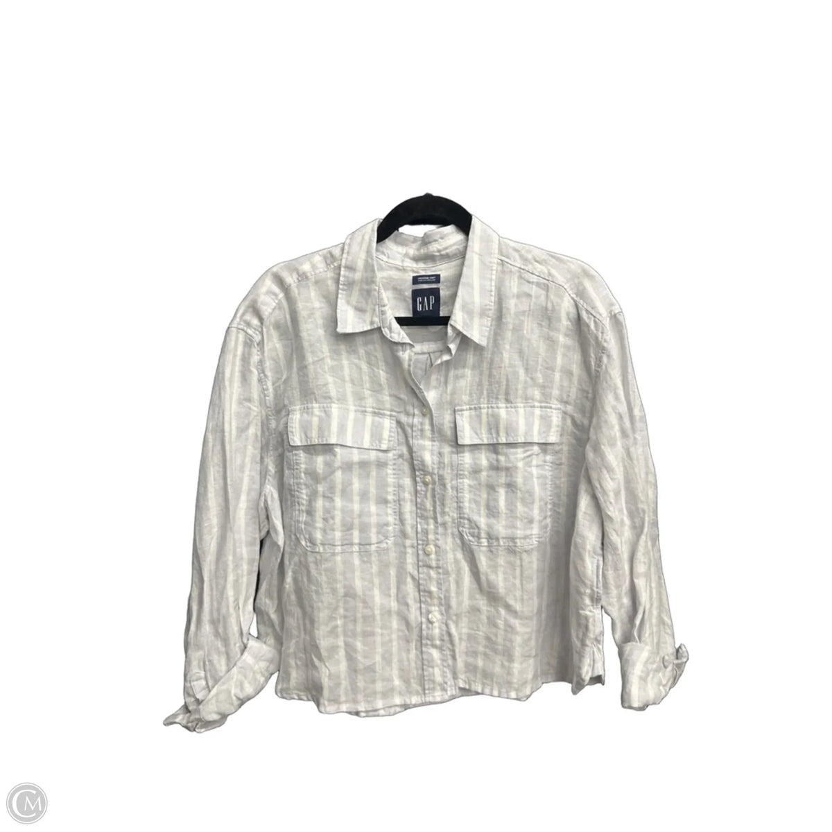 Top Long Sleeve By Gap In Striped Pattern, Size: M