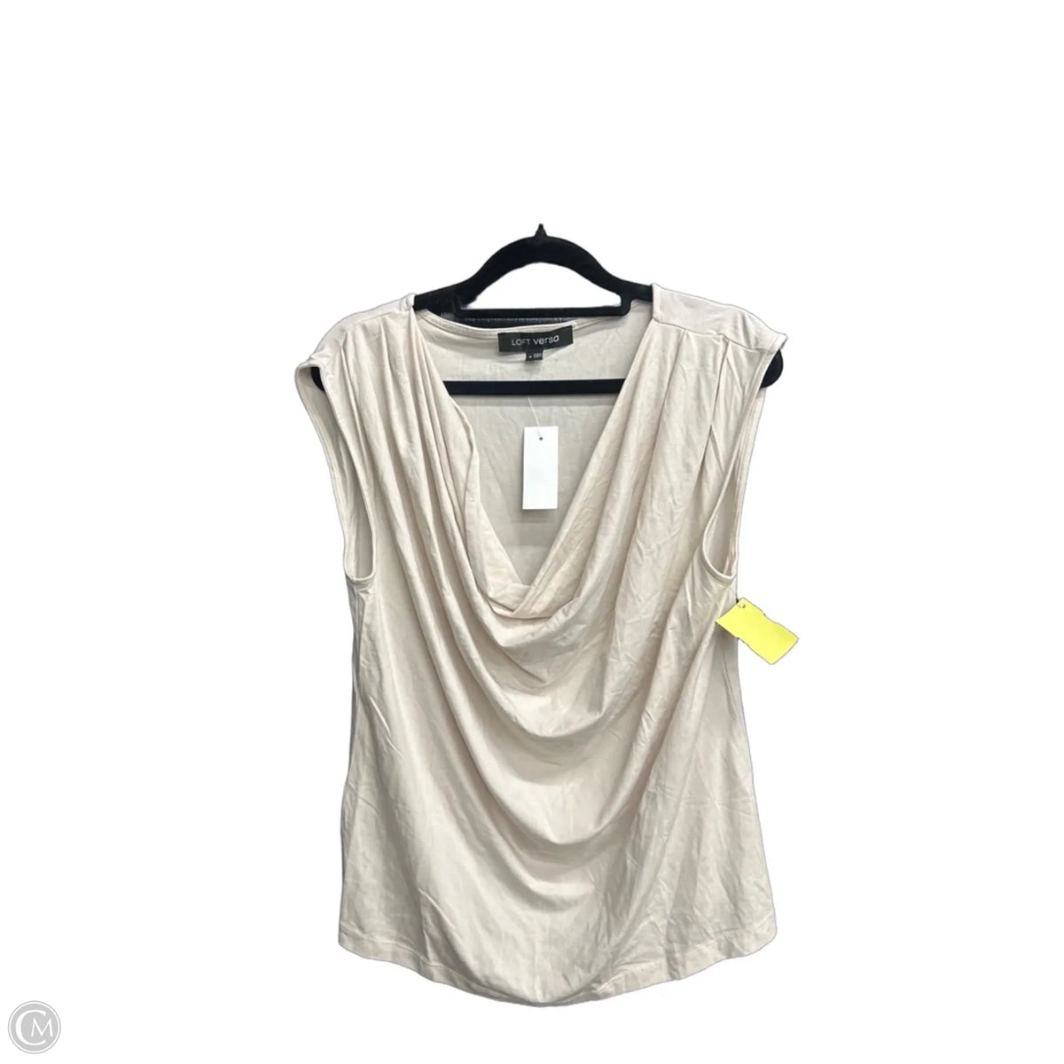 Top Sleeveless By Loft In Beige, Size: M