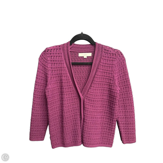 Cardigan By Loft In Purple, Size: M