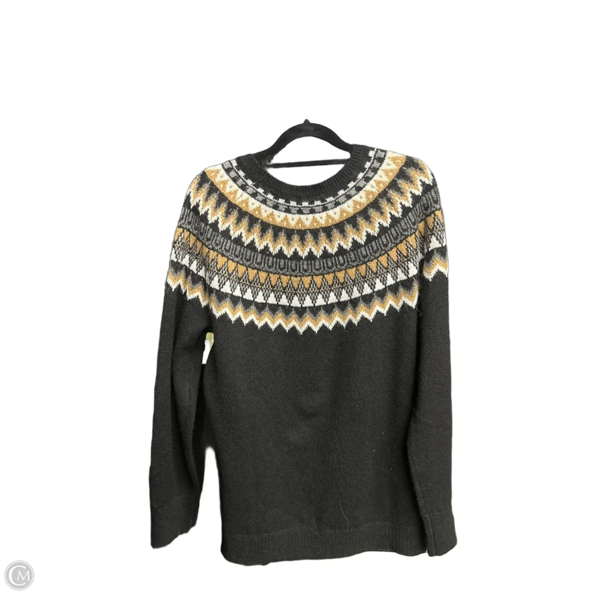 Sweater By Talbots In Black & Brown, Size: M