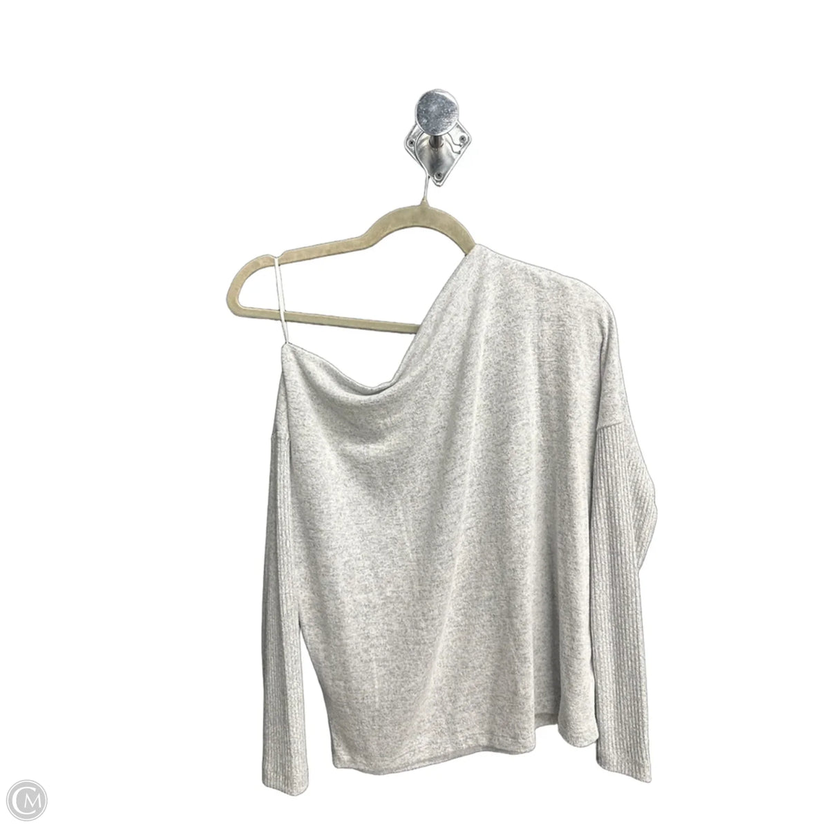 Top Long Sleeve By Loft In Grey, Size: S