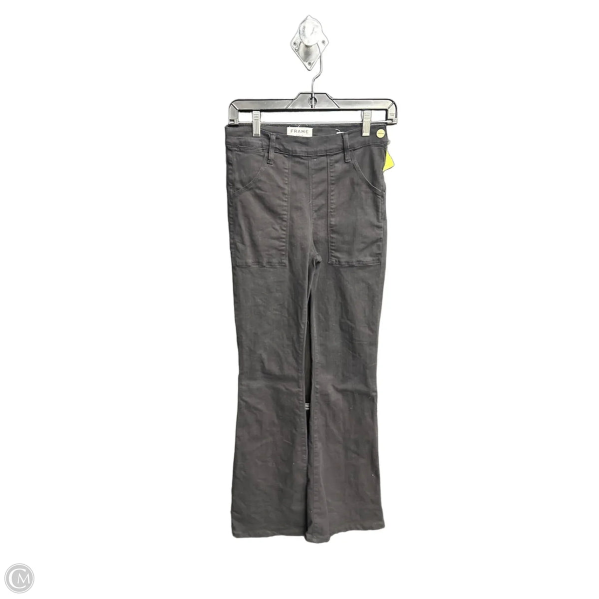 Jeans Flared By Frame In Black Denim, Size: 2