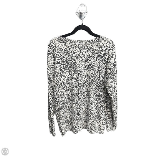 Top Long Sleeve By Athleta In Black & White, Size: M