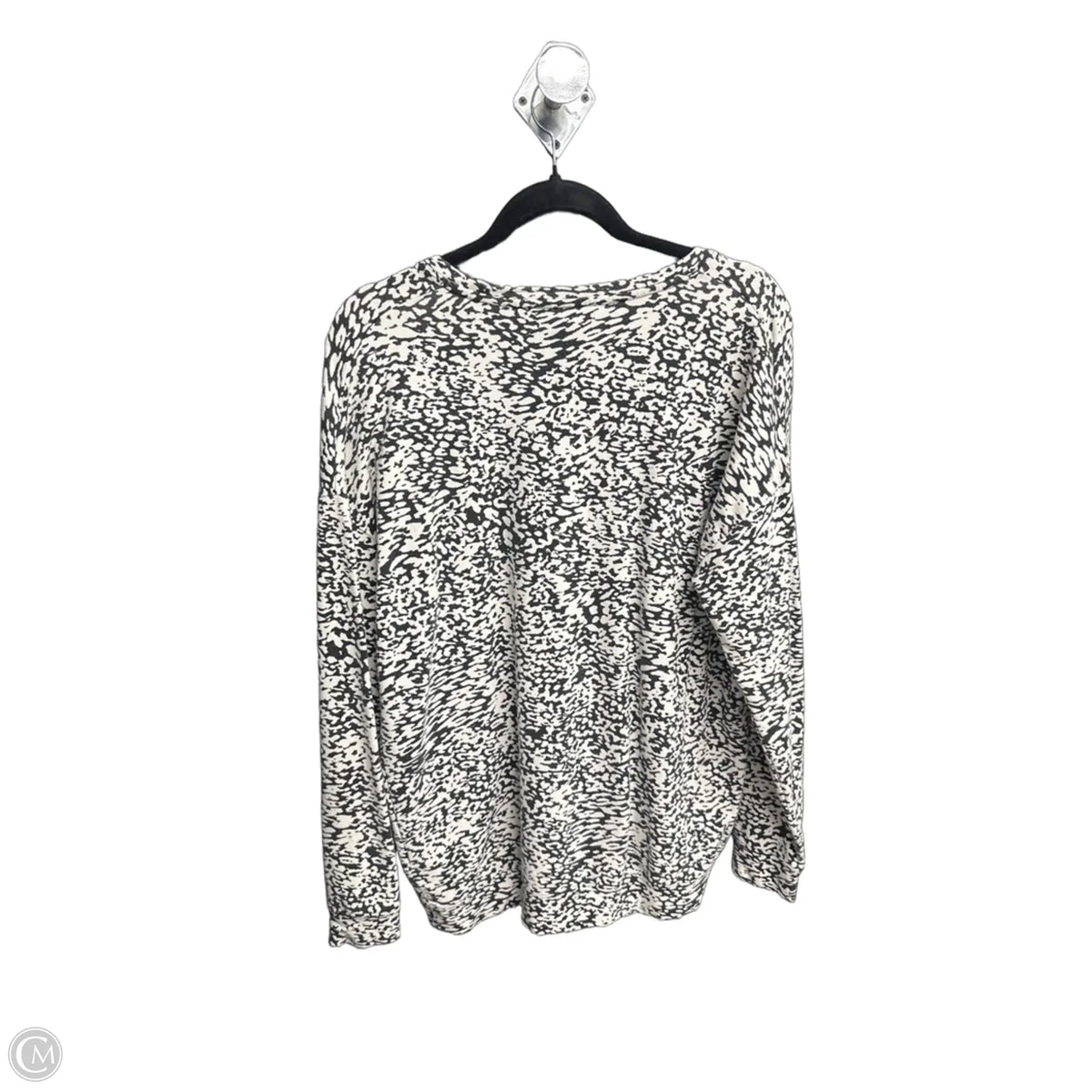 Top Long Sleeve By Athleta In Black & White, Size: M