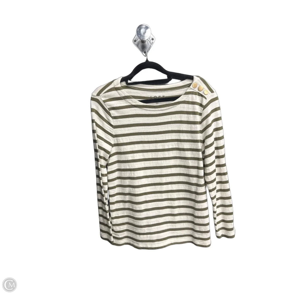 Top Long Sleeve By Loft In Striped Pattern, Size: Sp