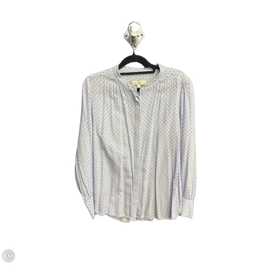 Top Long Sleeve By Loft In Blue & White, Size: Mp