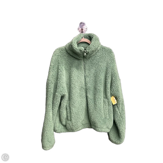 Jacket Faux Fur & Sherpa By American Eagle In Green, Size: M