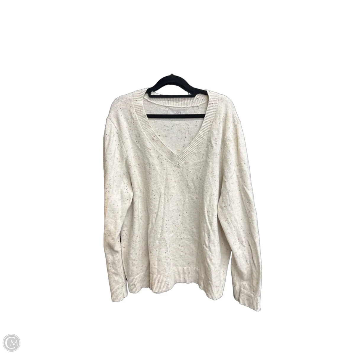 Sweater By Loft In Cream, Size: Xl