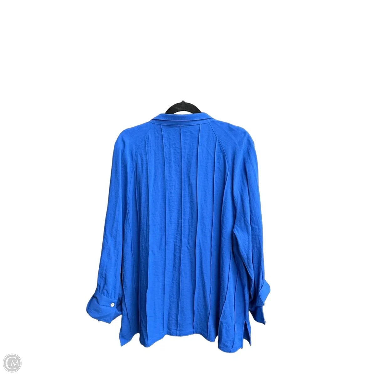 Blouse 3/4 Sleeve By John Mark In Blue, Size: Xl