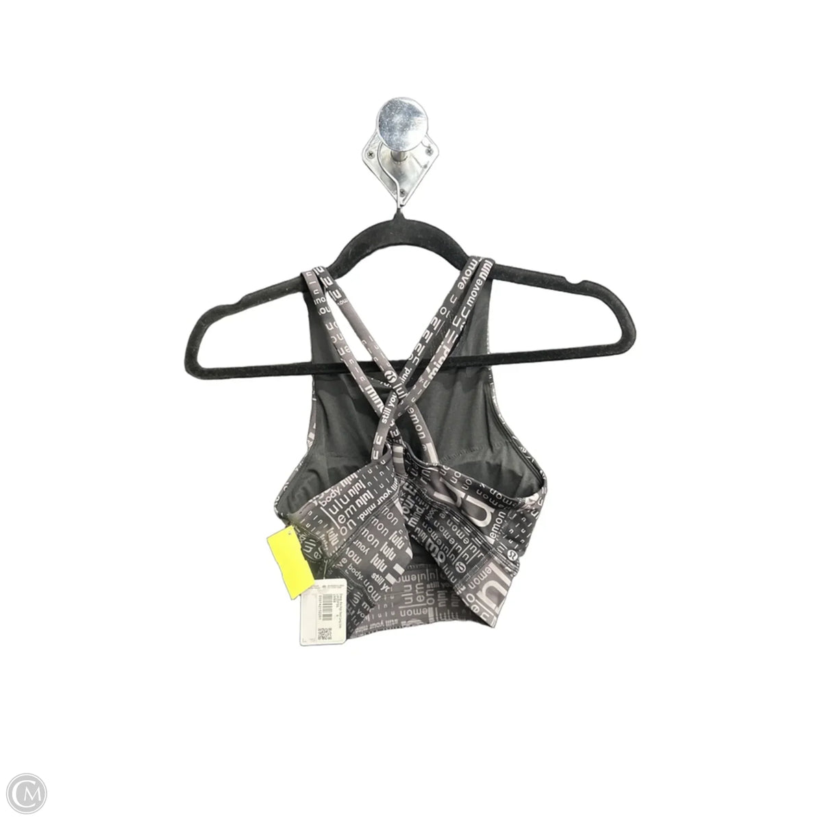 Athletic Bra By Lululemon In Black & Grey, Size: S