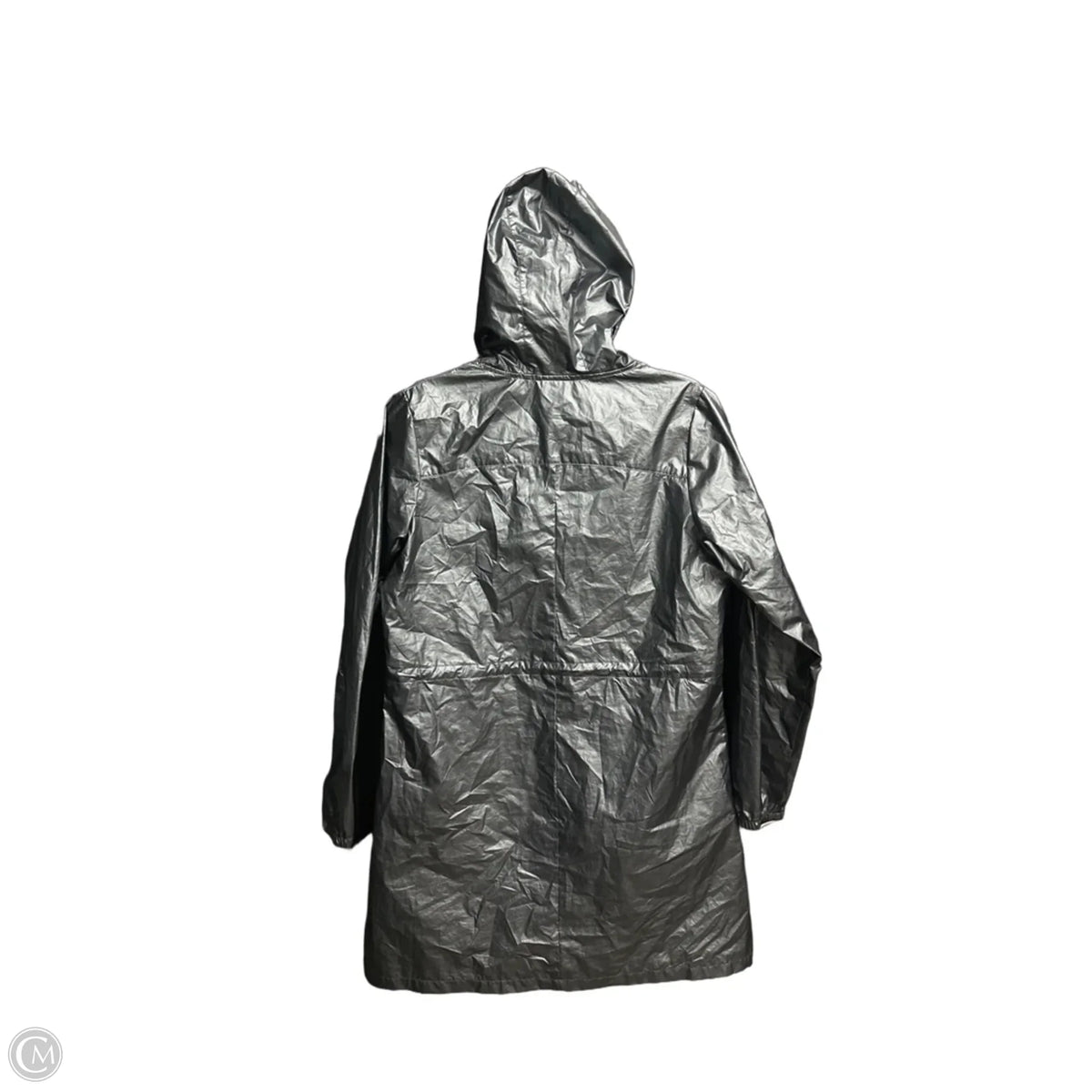 Coat Raincoat By Totes In Silver, Size: S
