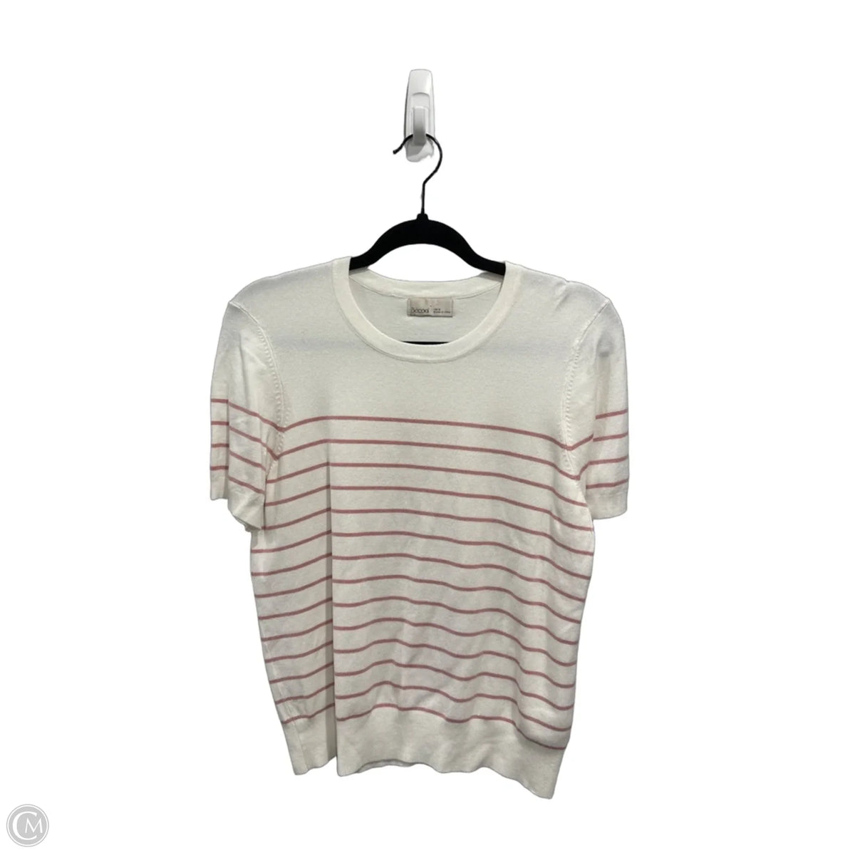 Top Short Sleeve By Be Cool In Striped Pattern, Size: M